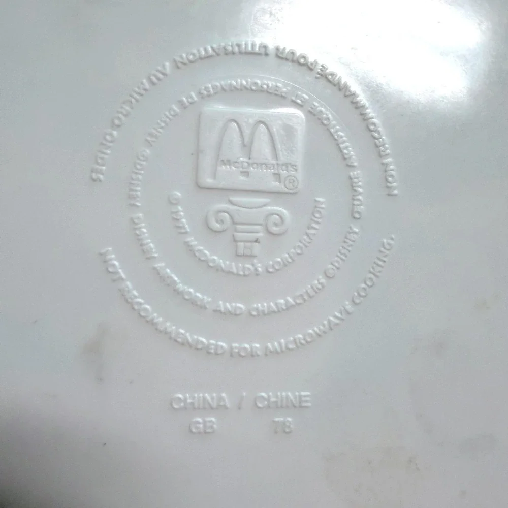 Vintage 1997 Disney Hercules Pegasus Plate McDonalds Promo Melamine Kids Pink
